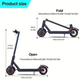 Eco-Friendly 350W Electric Scooter for Adults - 15.5 MPH, 25 Miles per Charge, 8.5" Solid Tires, Lightweight & Foldable, Great for City Travel