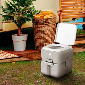 Portable Sanitation: Anti-Leak Toilet with Level Indicator & Handle Pump for Camping
